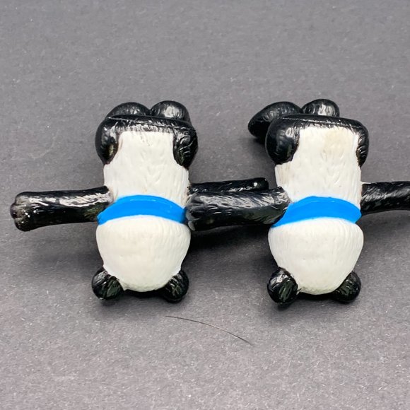 Vintage 1980’s Happy Panda Bear With Red Stripe Tie PVC Figure Cake Toppers - Picture 6 of 11